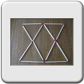 ALLUMETTES 4 TRIANGLES : former 6 triangles en dplaant 4 allumettes
